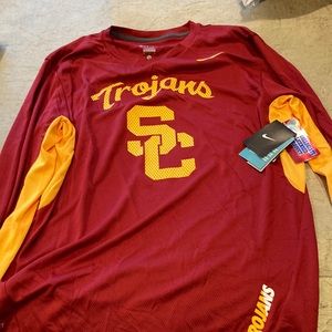 Nike dry fit.  USC mens long sleeve.  X-large. New with tags